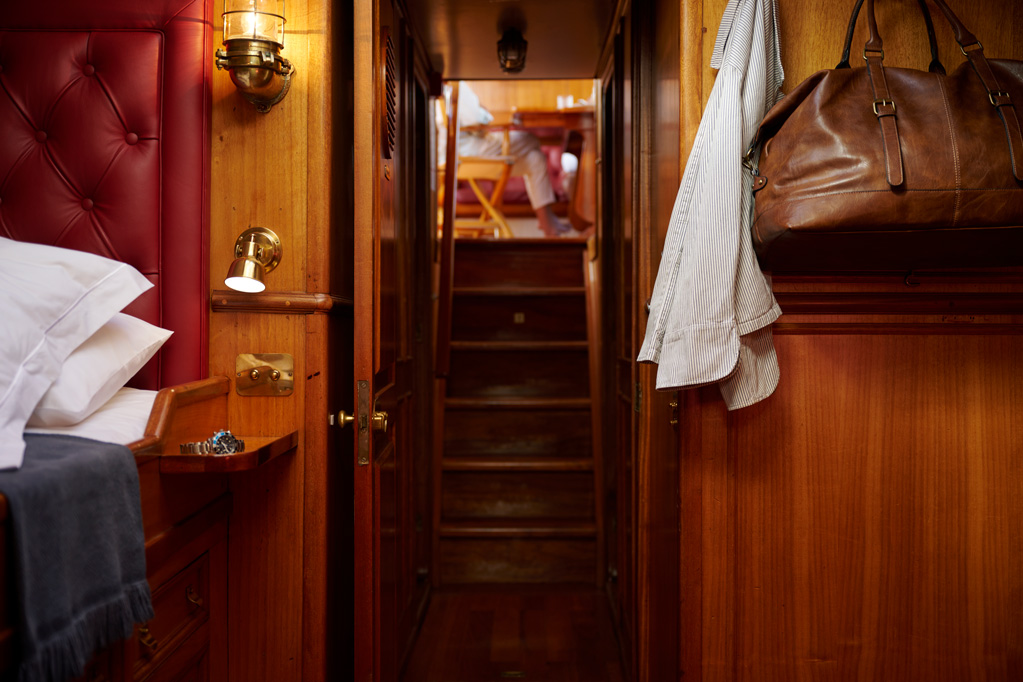 Vue de la cabine VIP du bateau